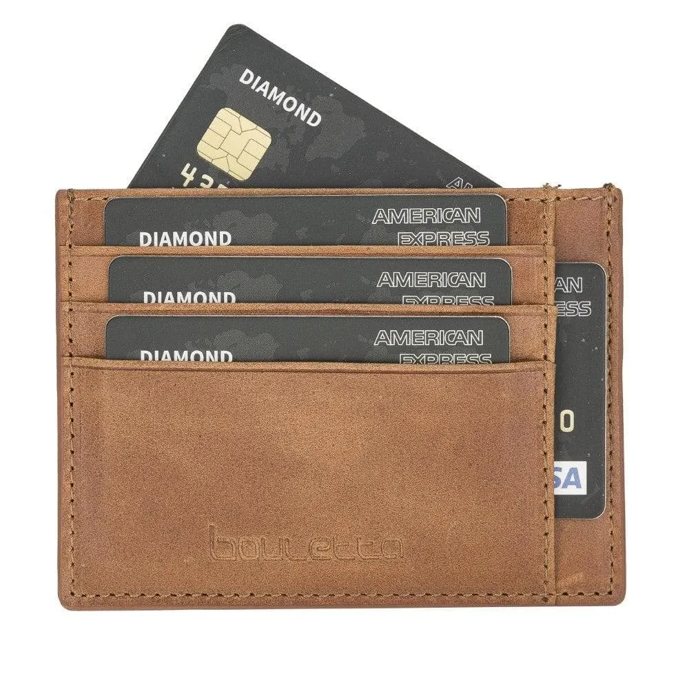 Handmade and Personalized Minimalist Geniuine Leather Card Holder - BLWL18