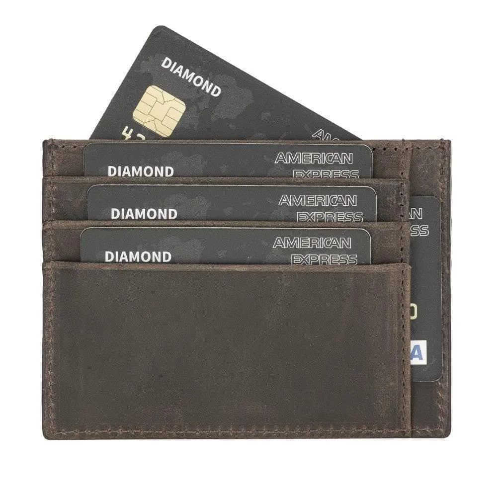 Handmade and Personalized Minimalist Geniuine Leather Card Holder - BLWL18