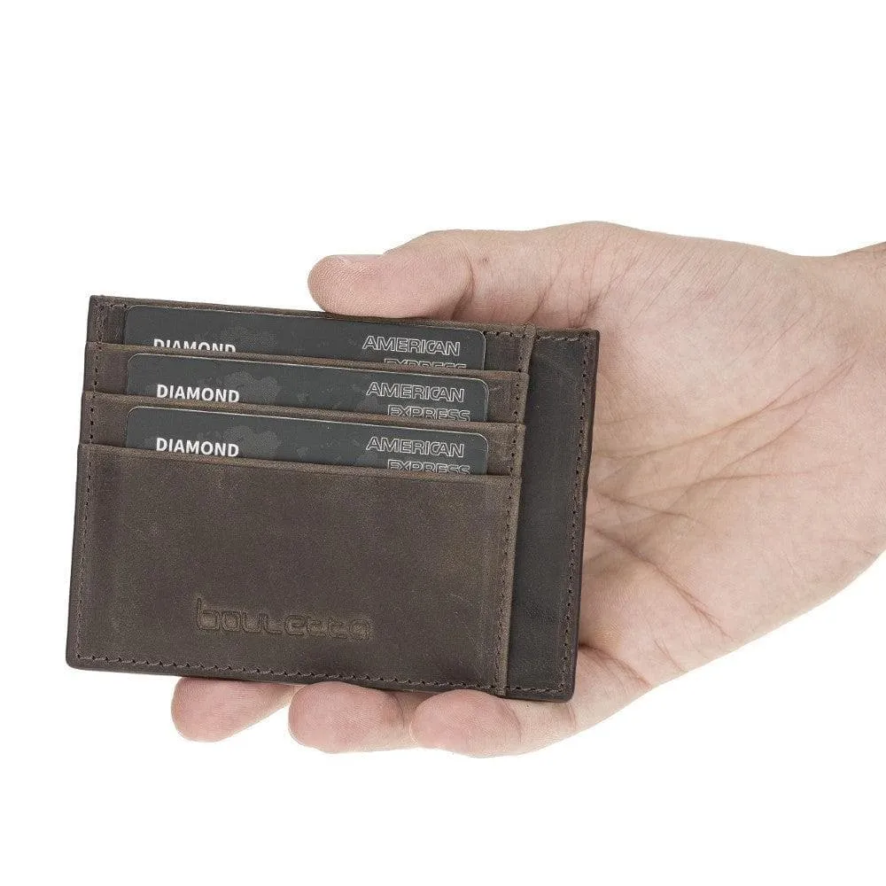 Handmade and Personalized Minimalist Geniuine Leather Card Holder - BLWL18
