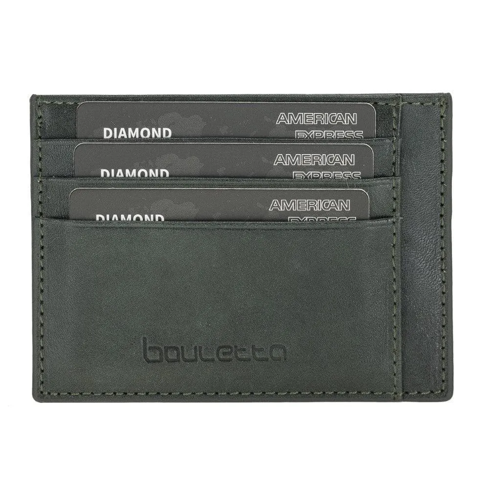 Handmade and Personalized Minimalist Geniuine Leather Card Holder - BLWL18