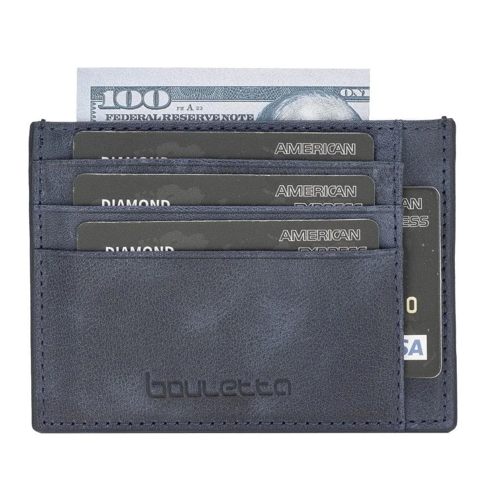 Handmade and Personalized Minimalist Geniuine Leather Card Holder - BLWL18
