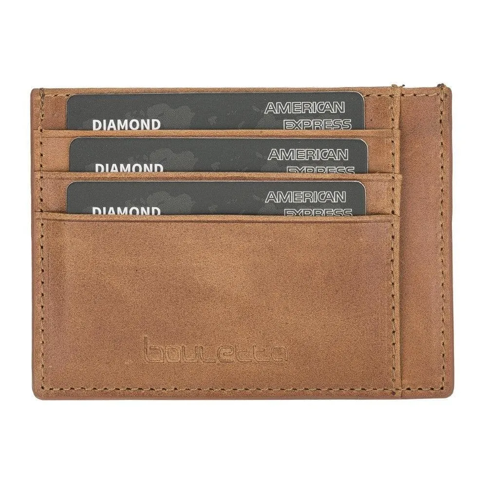 Handmade and Personalized Minimalist Geniuine Leather Card Holder - BLWL18
