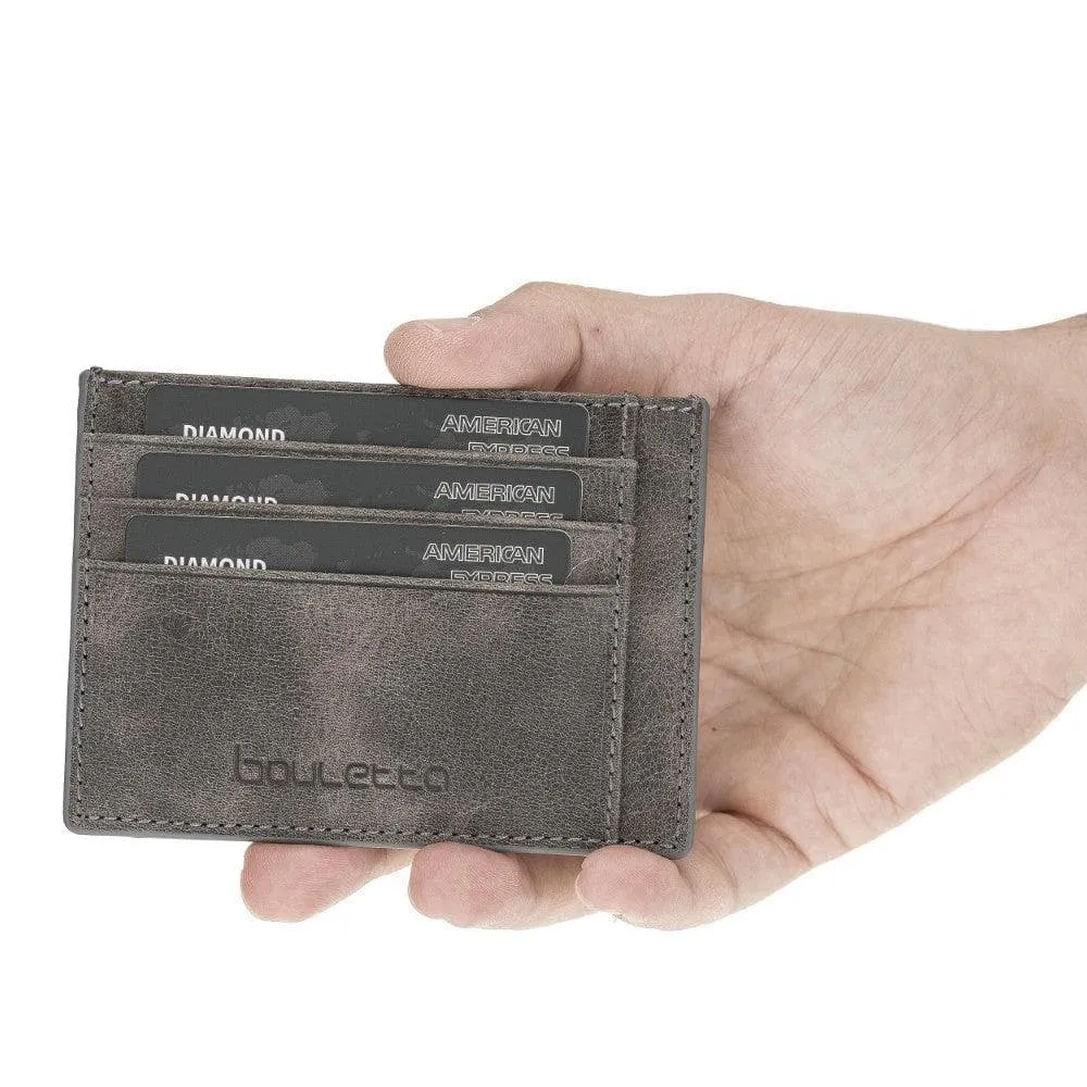 Handmade and Personalized Minimalist Geniuine Leather Card Holder - BLWL18