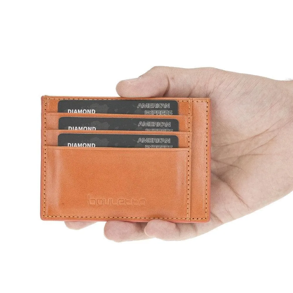 Handmade and Personalized Minimalist Geniuine Leather Card Holder - BLWL18