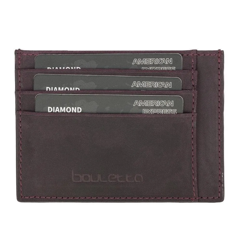 Handmade and Personalized Minimalist Geniuine Leather Card Holder - BLWL18