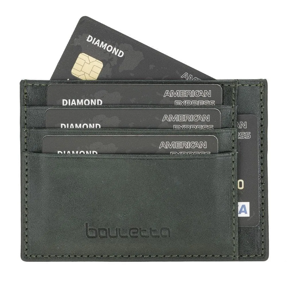 Handmade and Personalized Minimalist Geniuine Leather Card Holder - BLWL18