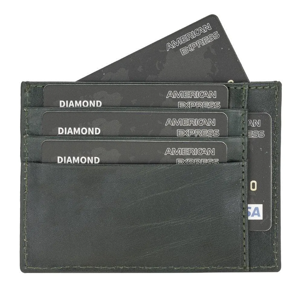 Handmade and Personalized Minimalist Geniuine Leather Card Holder - BLWL18