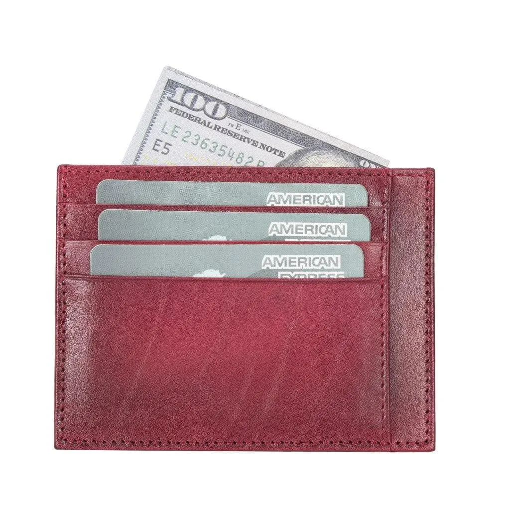 Handmade and Personalized Minimalist Geniuine Leather Card Holder - BLWL18