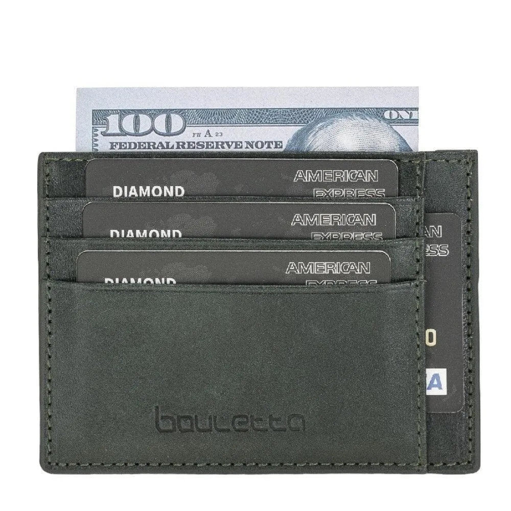 Handmade and Personalized Minimalist Geniuine Leather Card Holder - BLWL18