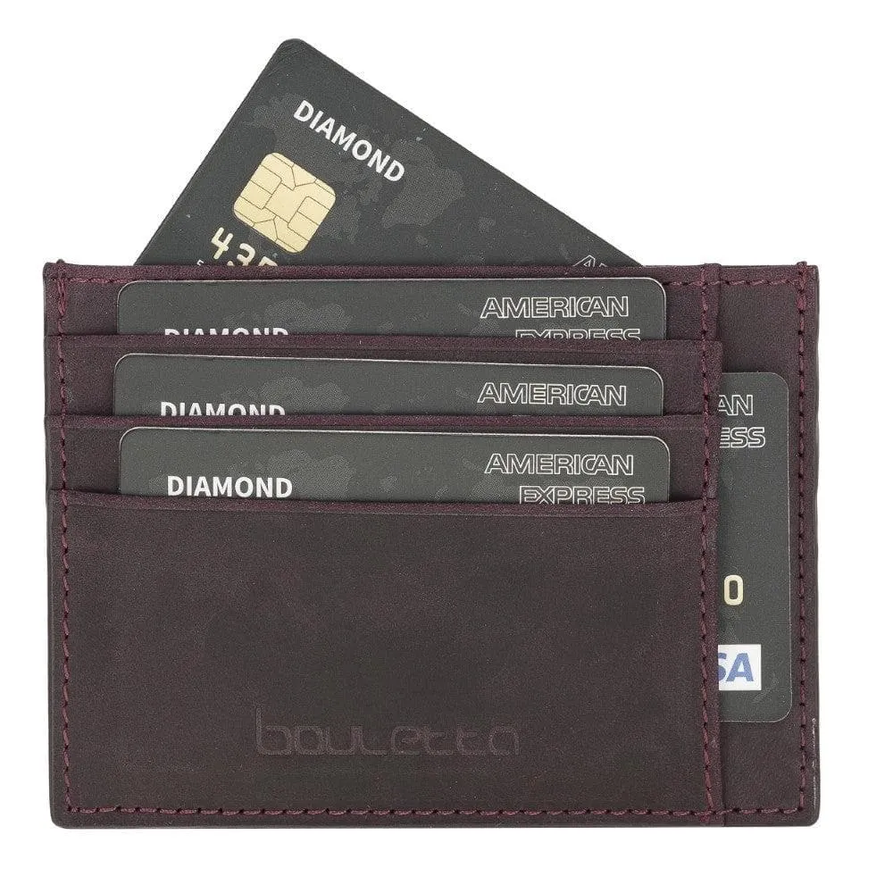 Handmade and Personalized Minimalist Geniuine Leather Card Holder - BLWL18