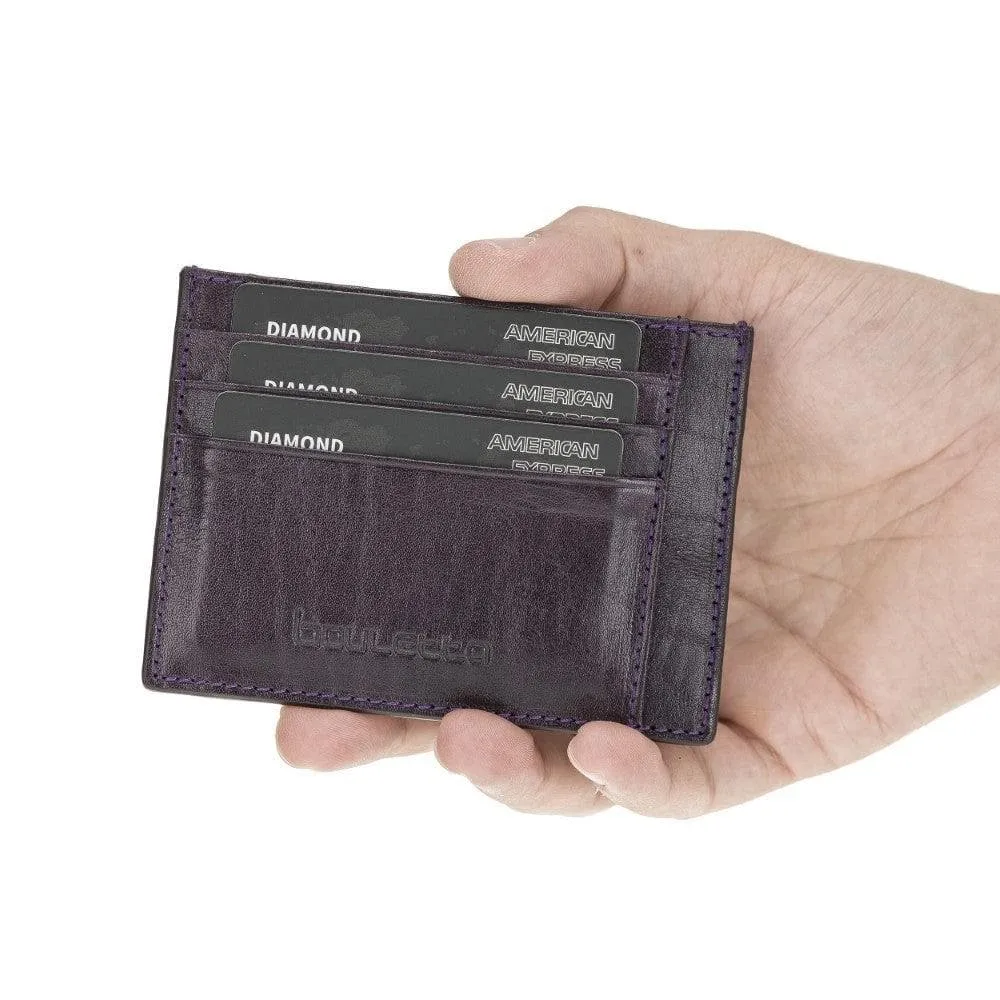 Handmade and Personalized Minimalist Geniuine Leather Card Holder - BLWL18