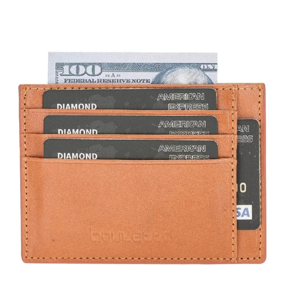 Handmade and Personalized Minimalist Geniuine Leather Card Holder - BLWL18