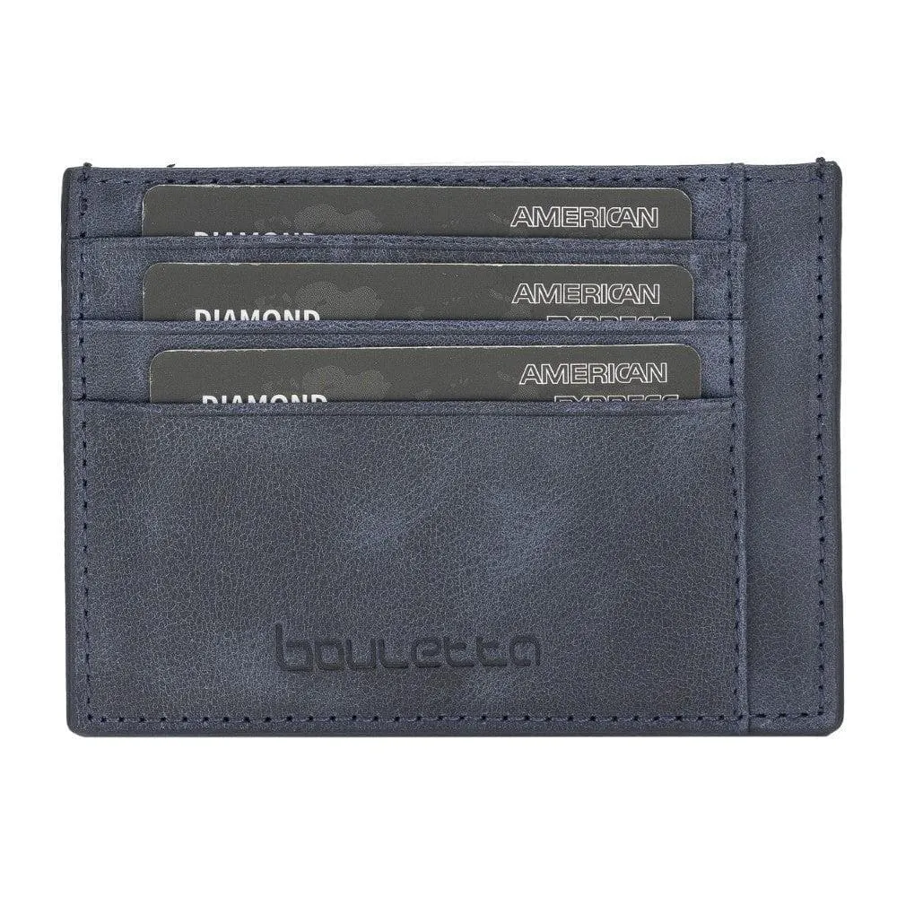 Handmade and Personalized Minimalist Geniuine Leather Card Holder - BLWL18