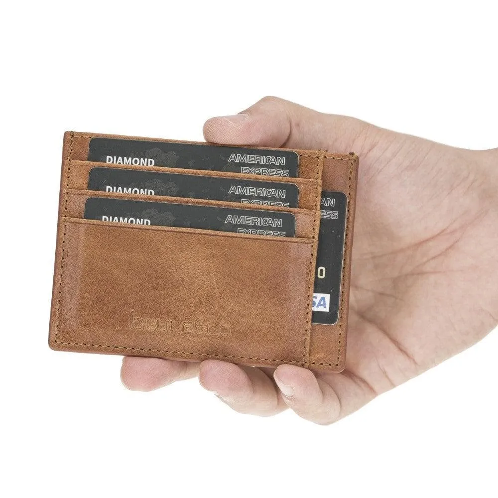 Handmade and Personalized Minimalist Geniuine Leather Card Holder - BLWL18