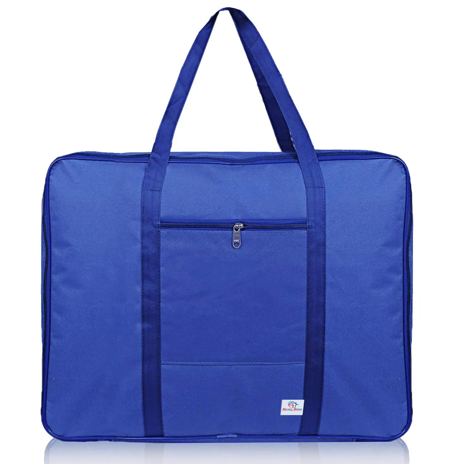 Heart Home Moisture Proof Wardrobe Organizer Storage Bag For Clothes With Zipper Closure and Handle (Blue)-HS43HEARTH26637