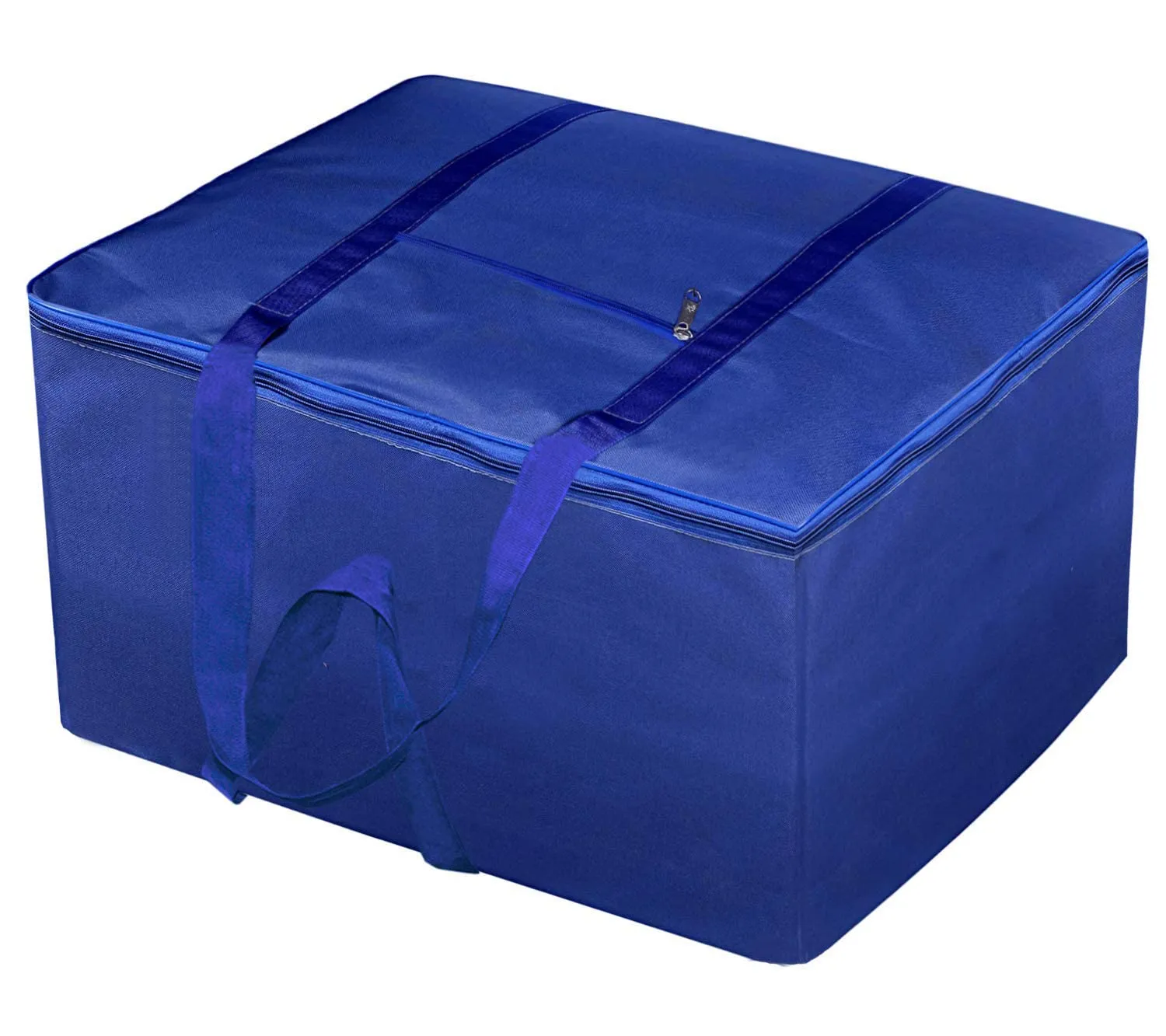Heart Home Moisture Proof Wardrobe Organizer Storage Bag For Clothes With Zipper Closure and Handle (Blue)-HS43HEARTH26637