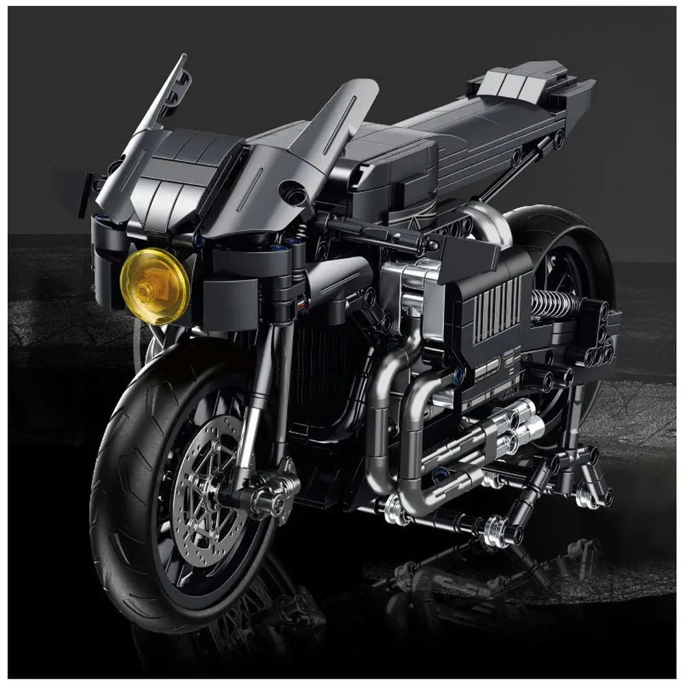 High Tech MOC Classic City Motorcycle Bricks Toy