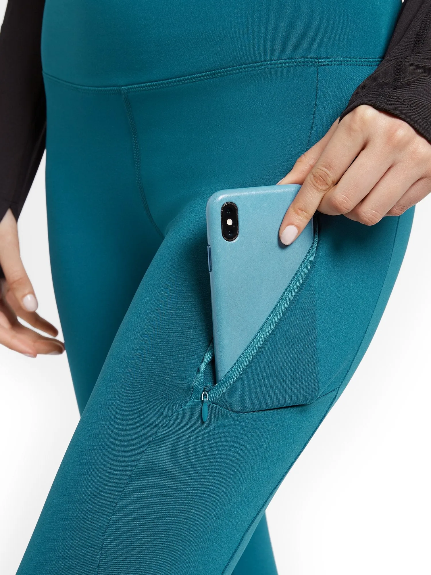 High-Waisted Geometric Seam 7/8 Legging