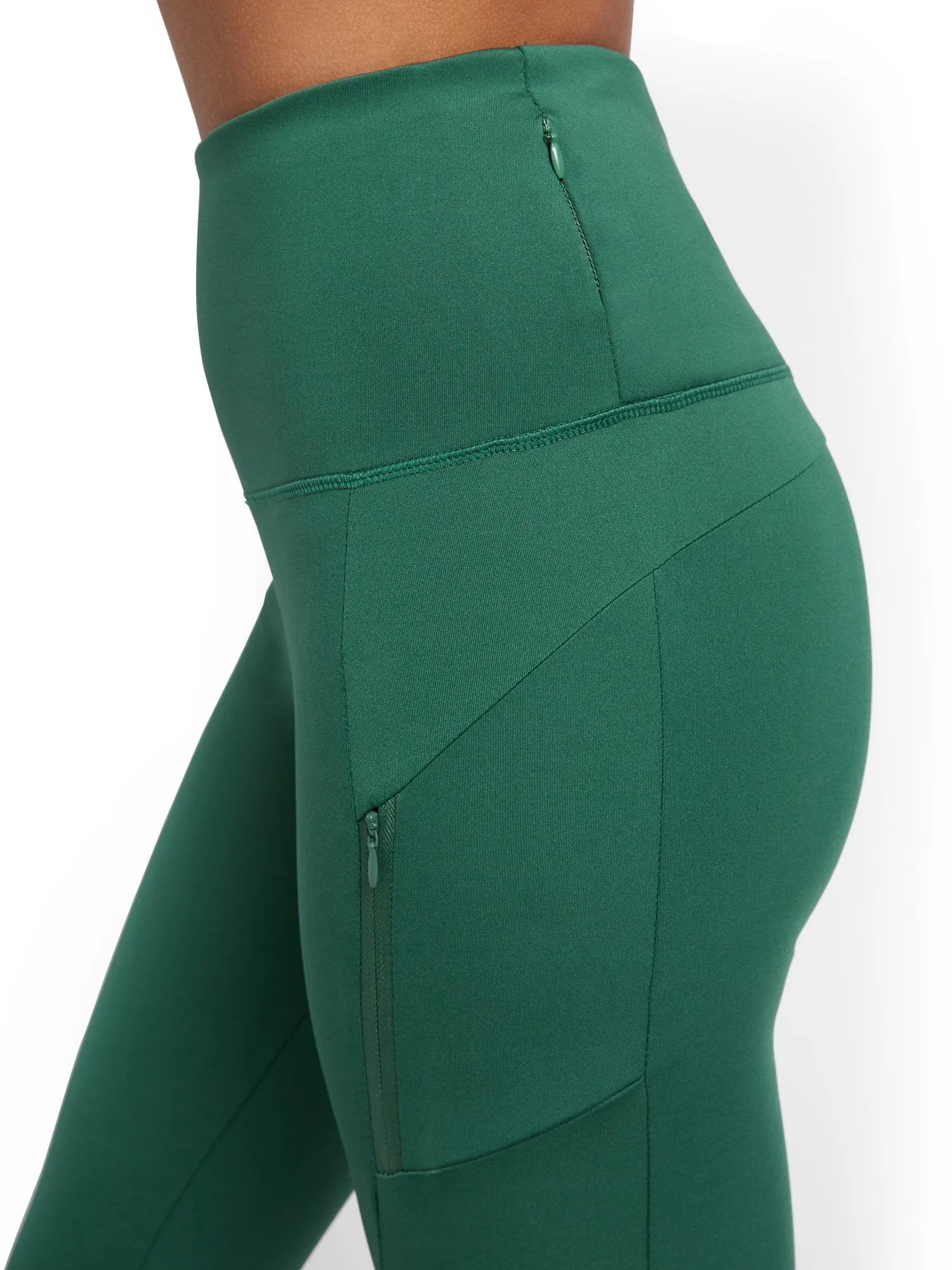 High-Waisted Geometric Seam 7/8 Legging