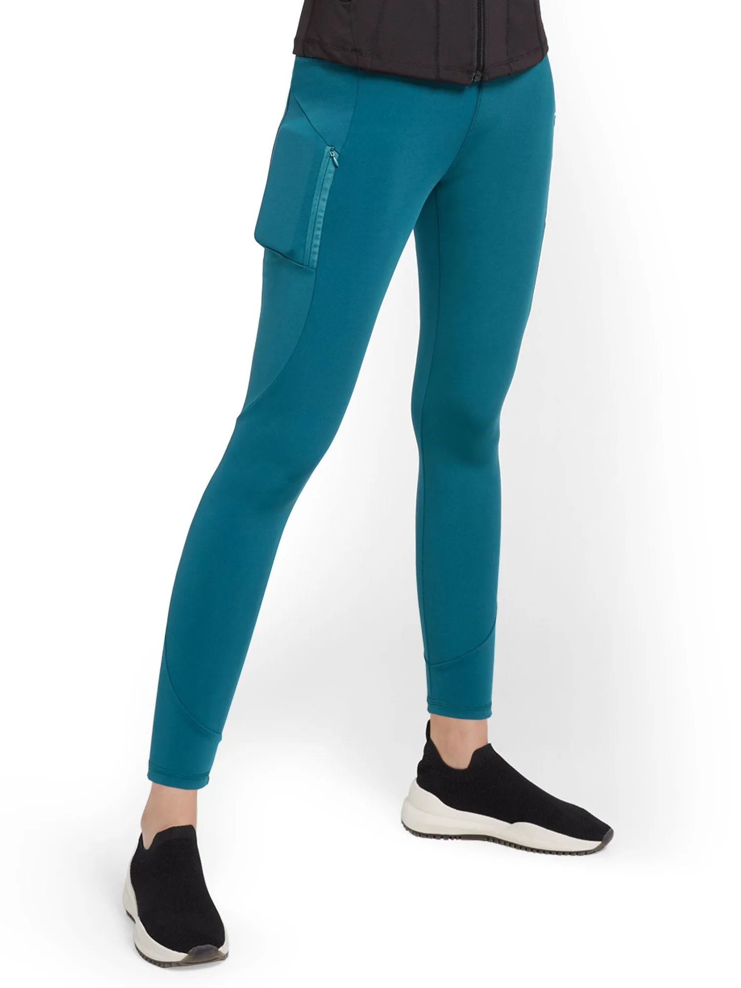 High-Waisted Geometric Seam 7/8 Legging