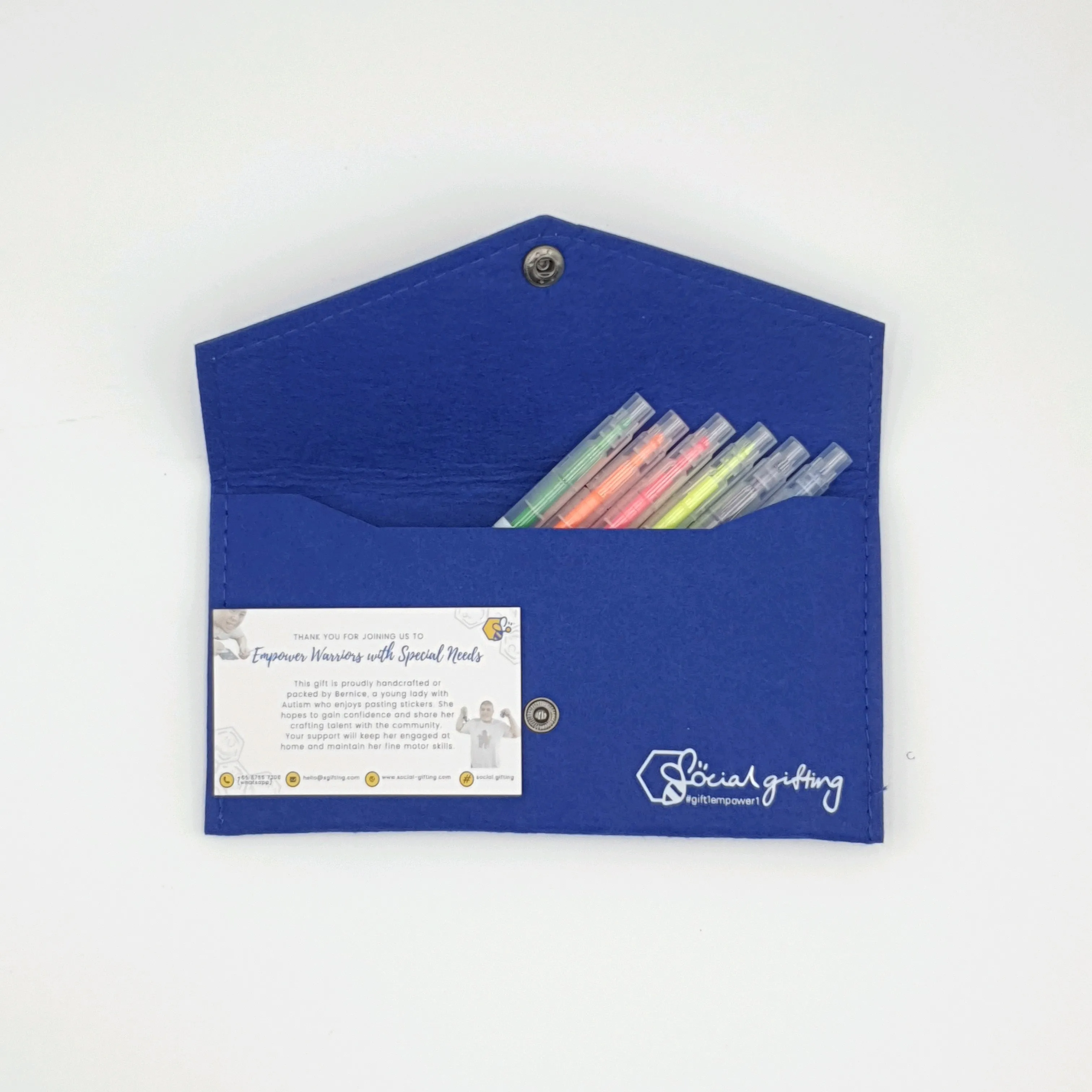 Highlighter Set With Felt Pouch