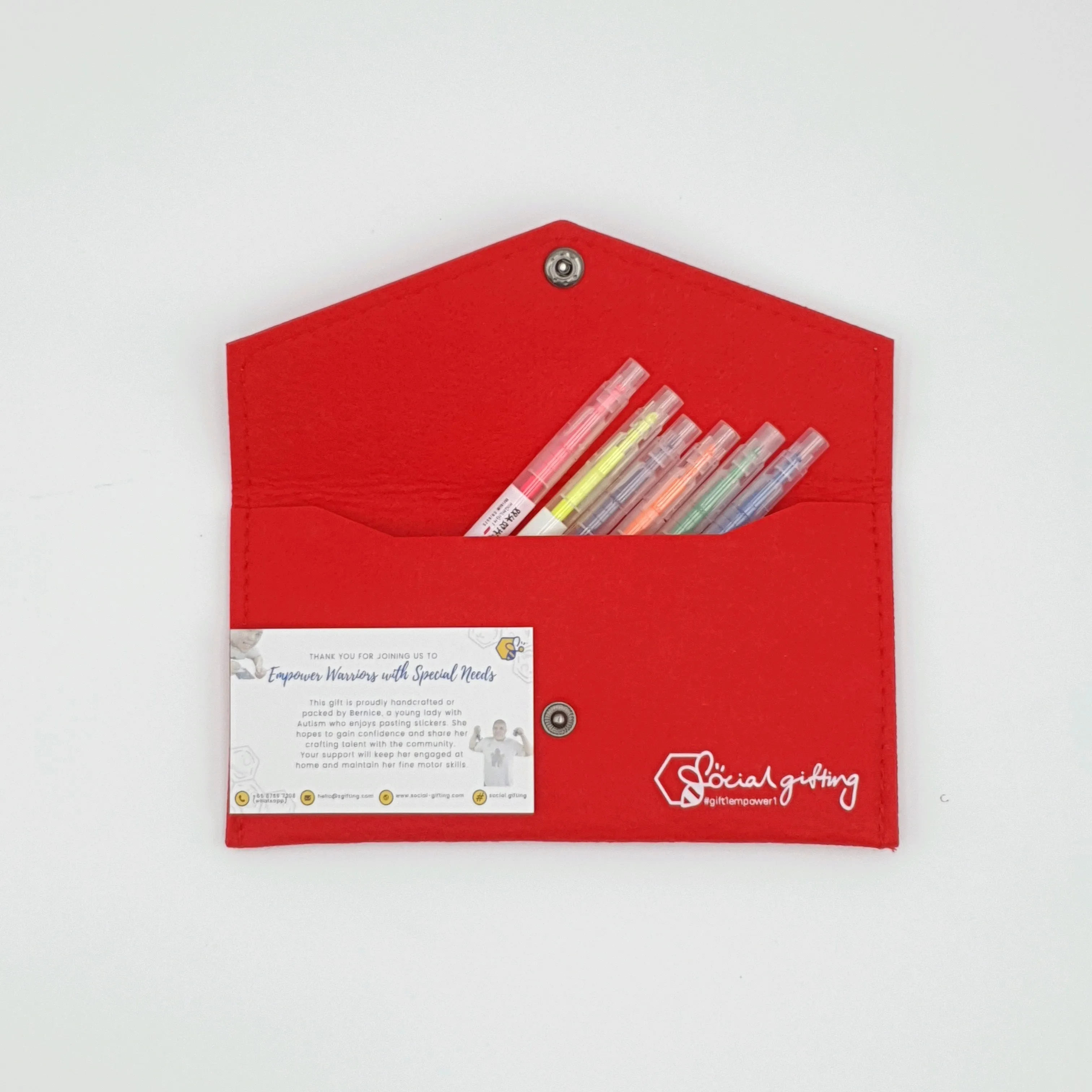 Highlighter Set With Felt Pouch