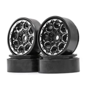 Hobby Details 1.0" CNC Beadlock Wheels, TRX-4M (Black/Black) (4)