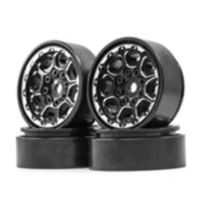 Hobby Details 1.0" CNC Beadlock Wheels, TRX-4M (Black/Black) (4)