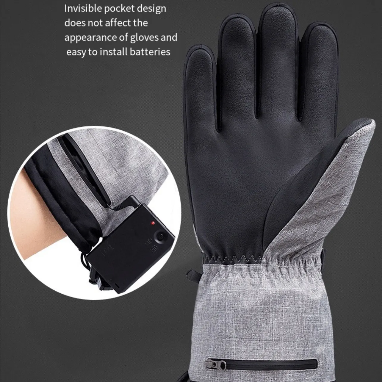 Ice Fishing Ultimate Heated Gloves With Portable Charger Waterproof Warm and Cold-Resistant for Fishing