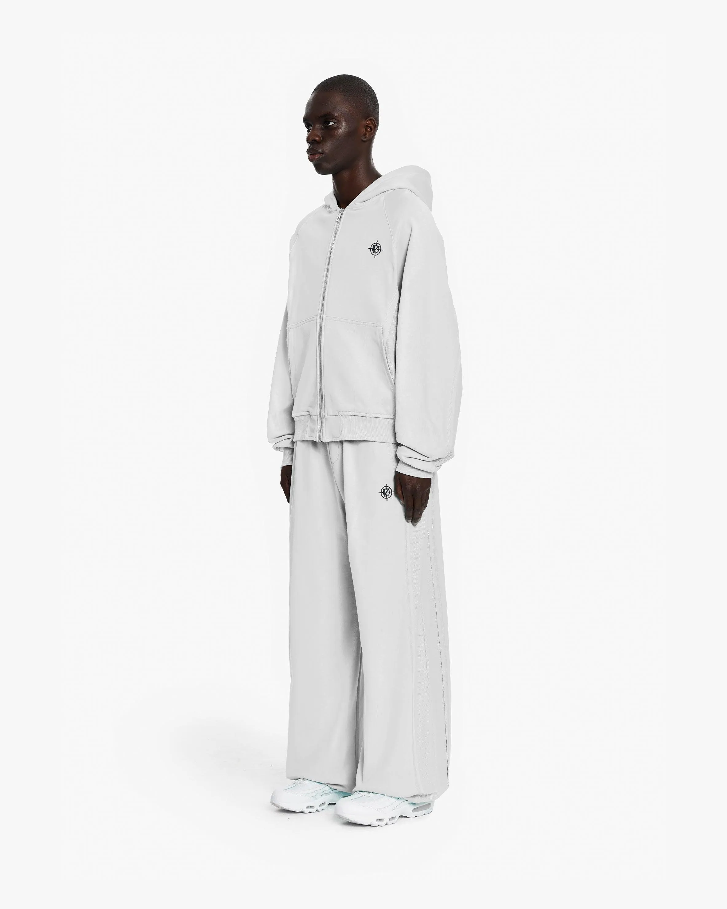 INSIDE OUT ZIP HOODIE LIGHT GREY