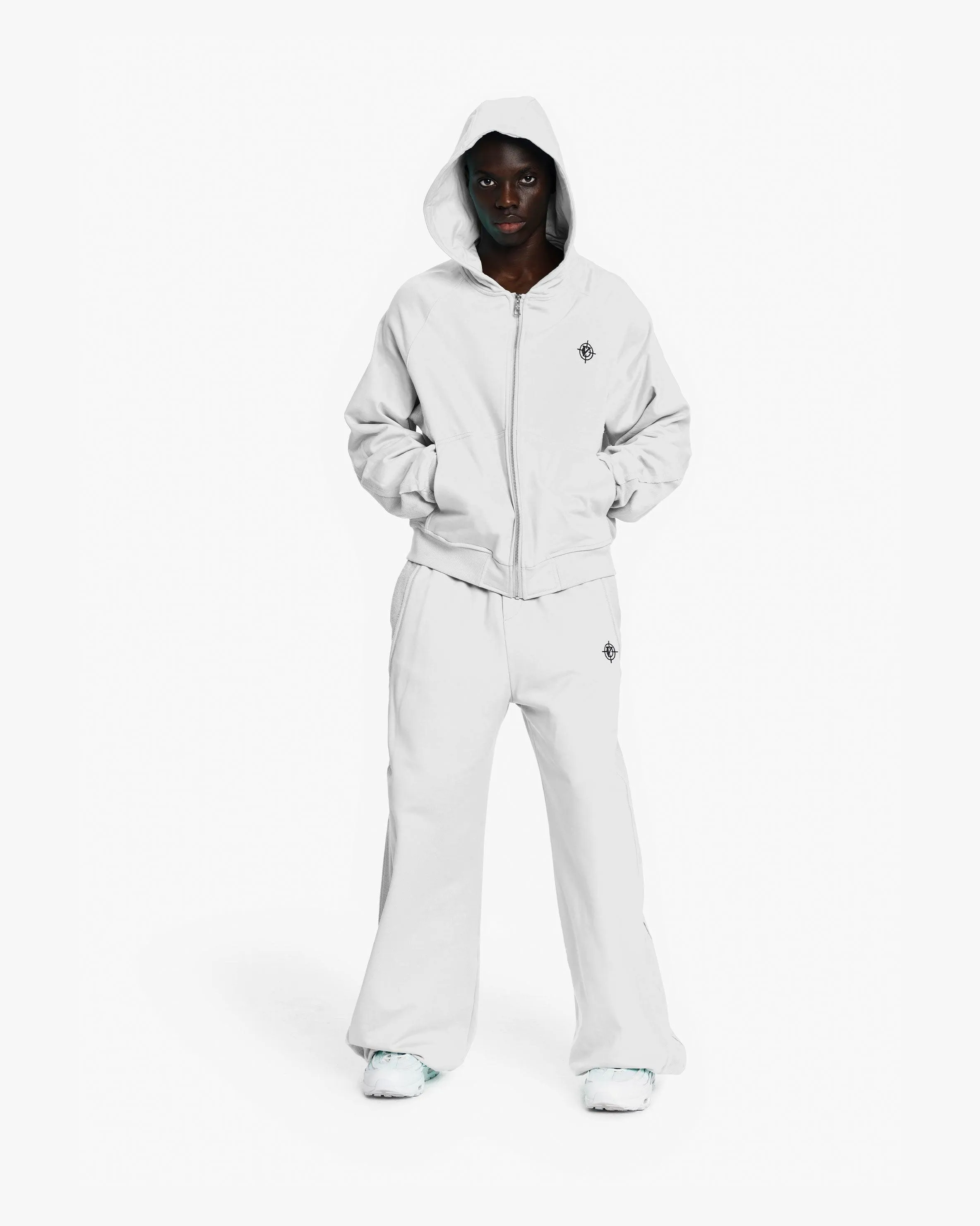 INSIDE OUT ZIP HOODIE LIGHT GREY