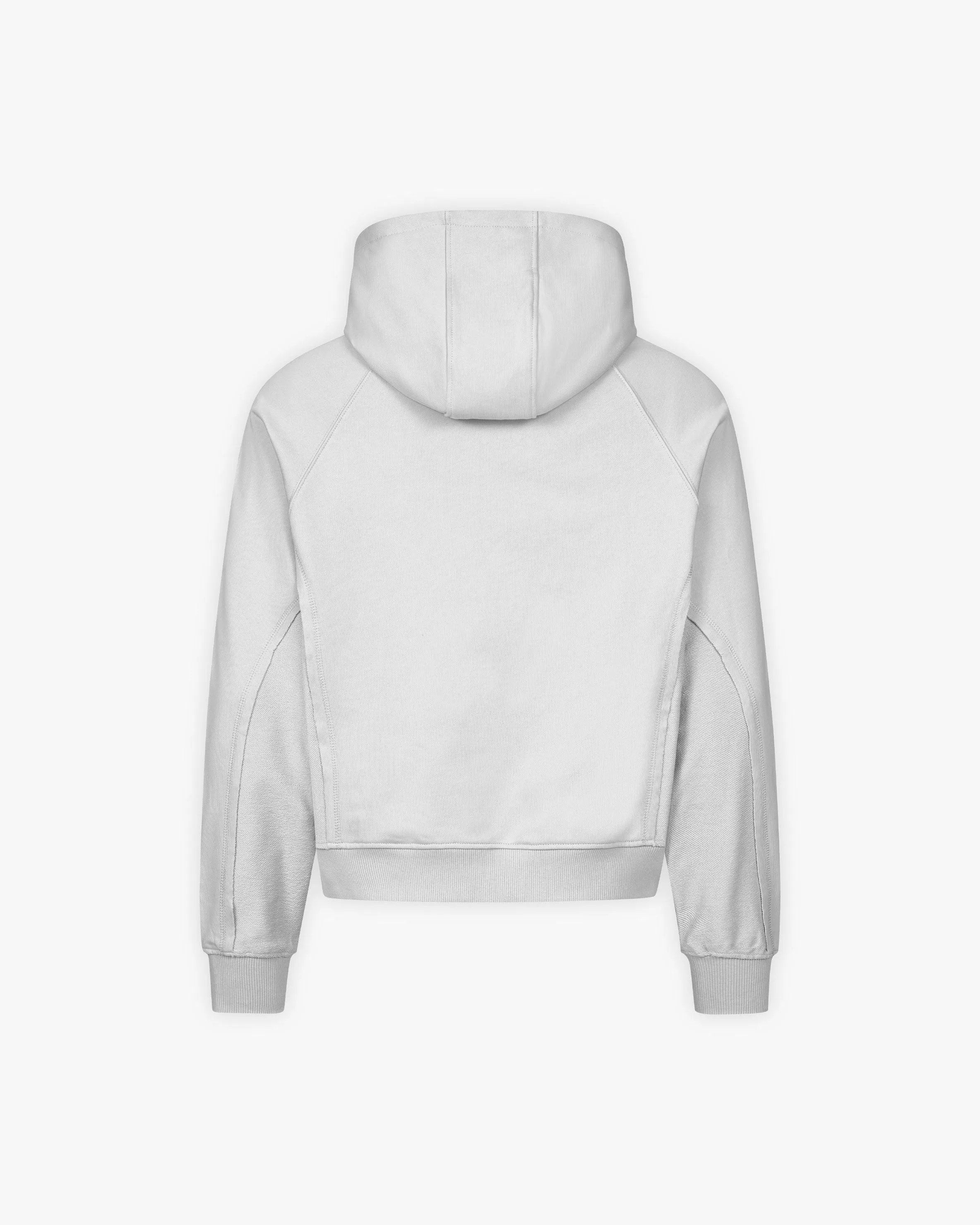 INSIDE OUT ZIP HOODIE LIGHT GREY