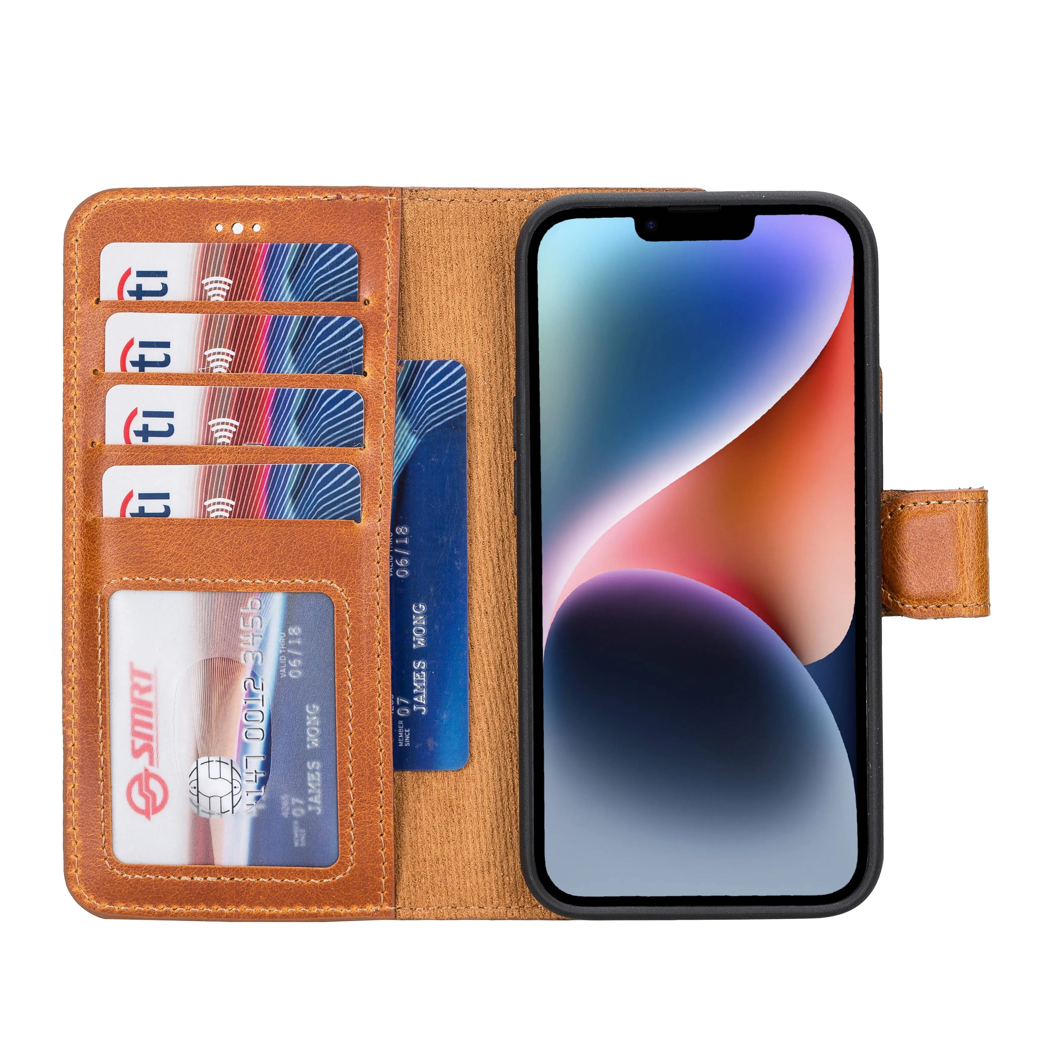iPhone 14 Leather Wallet Case