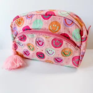Jane Marie - Pink Smiley Zipper Bag