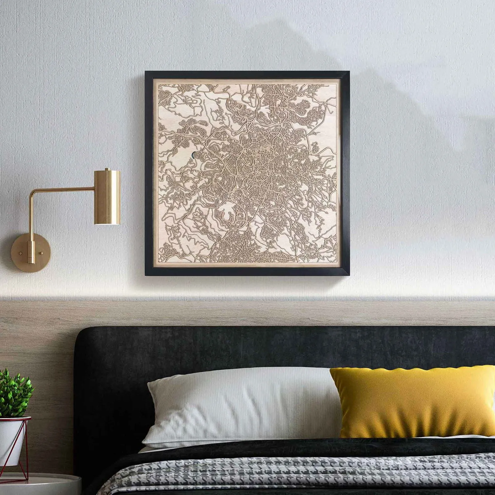 Jerusalem Wooden Map