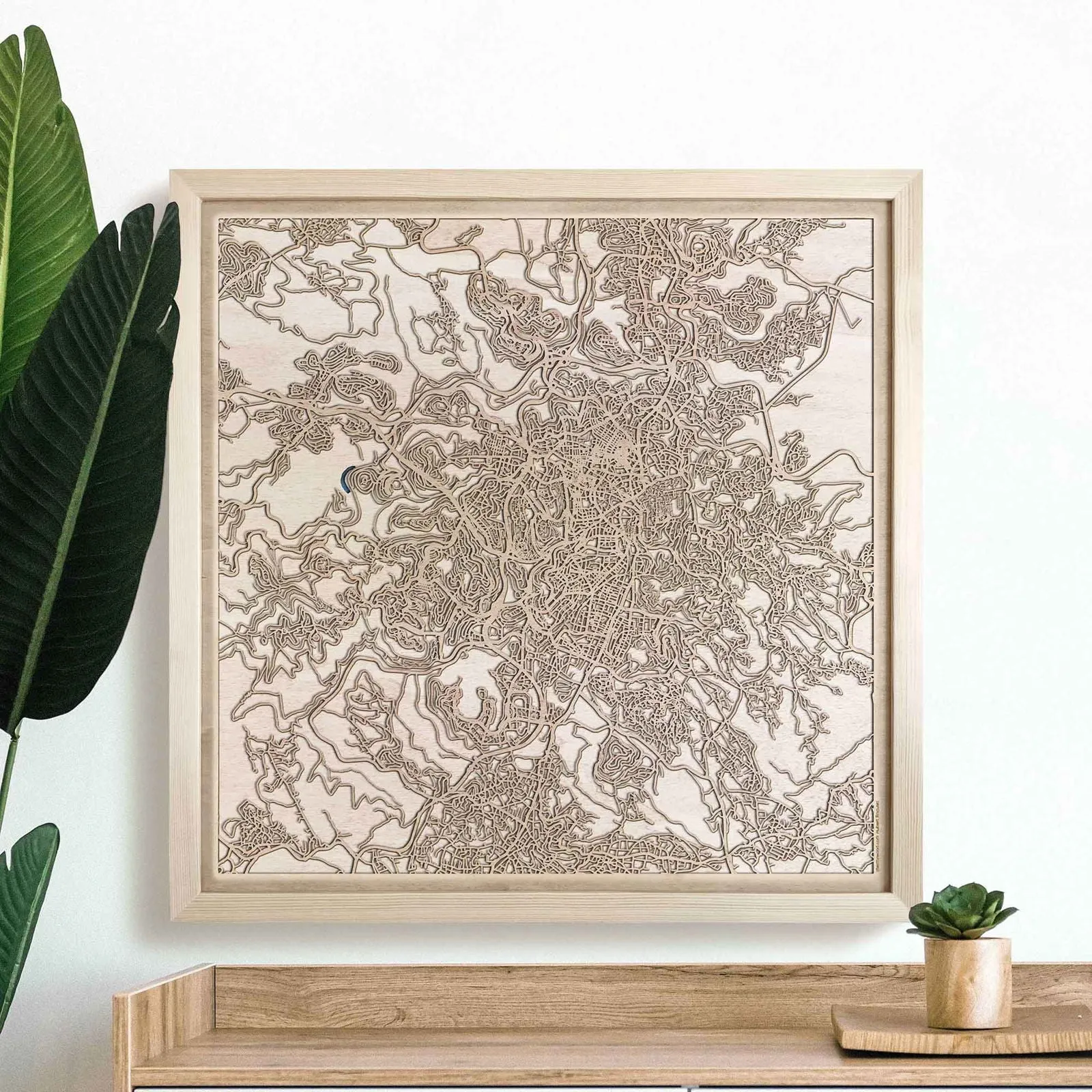 Jerusalem Wooden Map