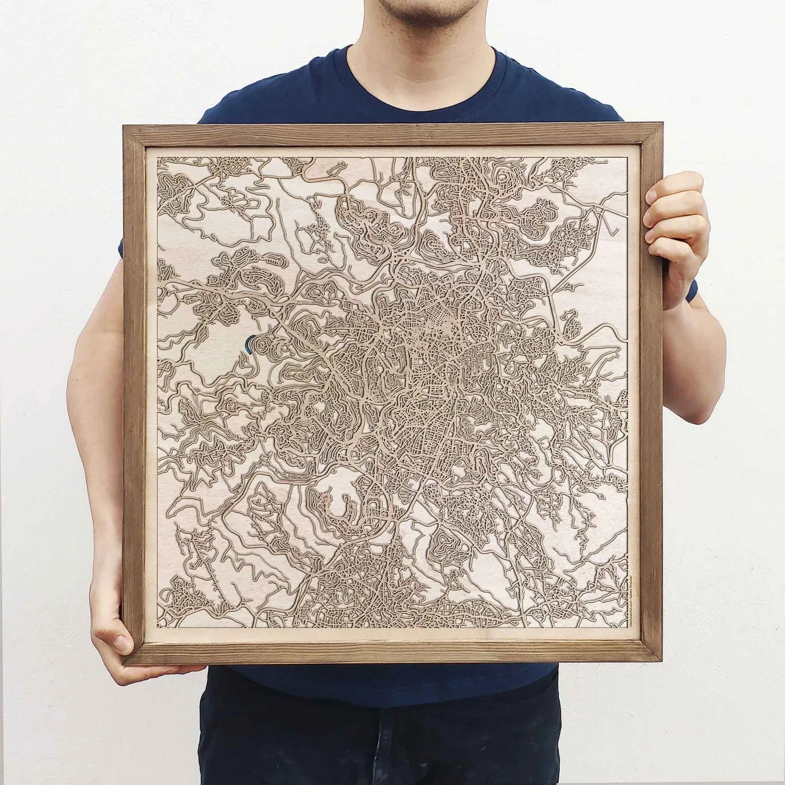 Jerusalem Wooden Map