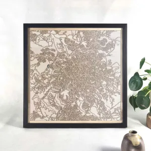 Jerusalem Wooden Map