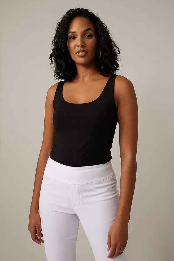 Joseph Ribkoff White Button Details Capris