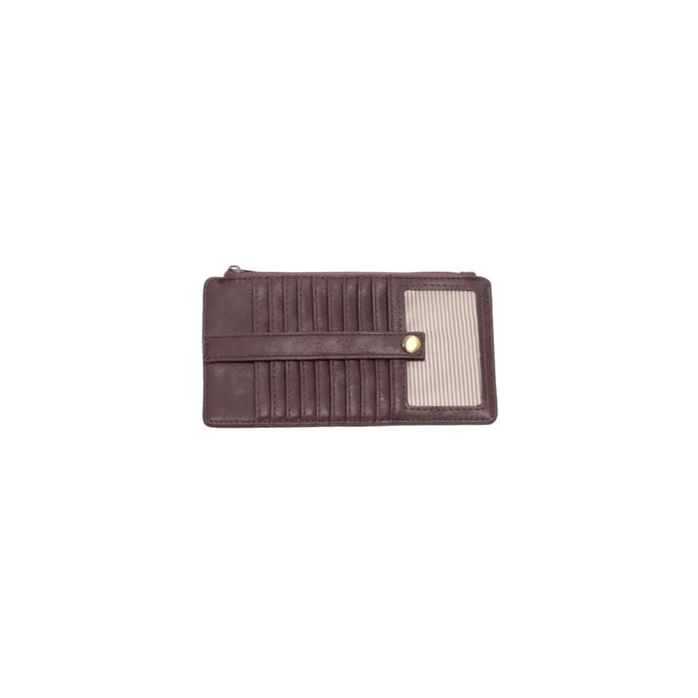 JOY SUSAN KARA MINI WALLET DARK PLUM