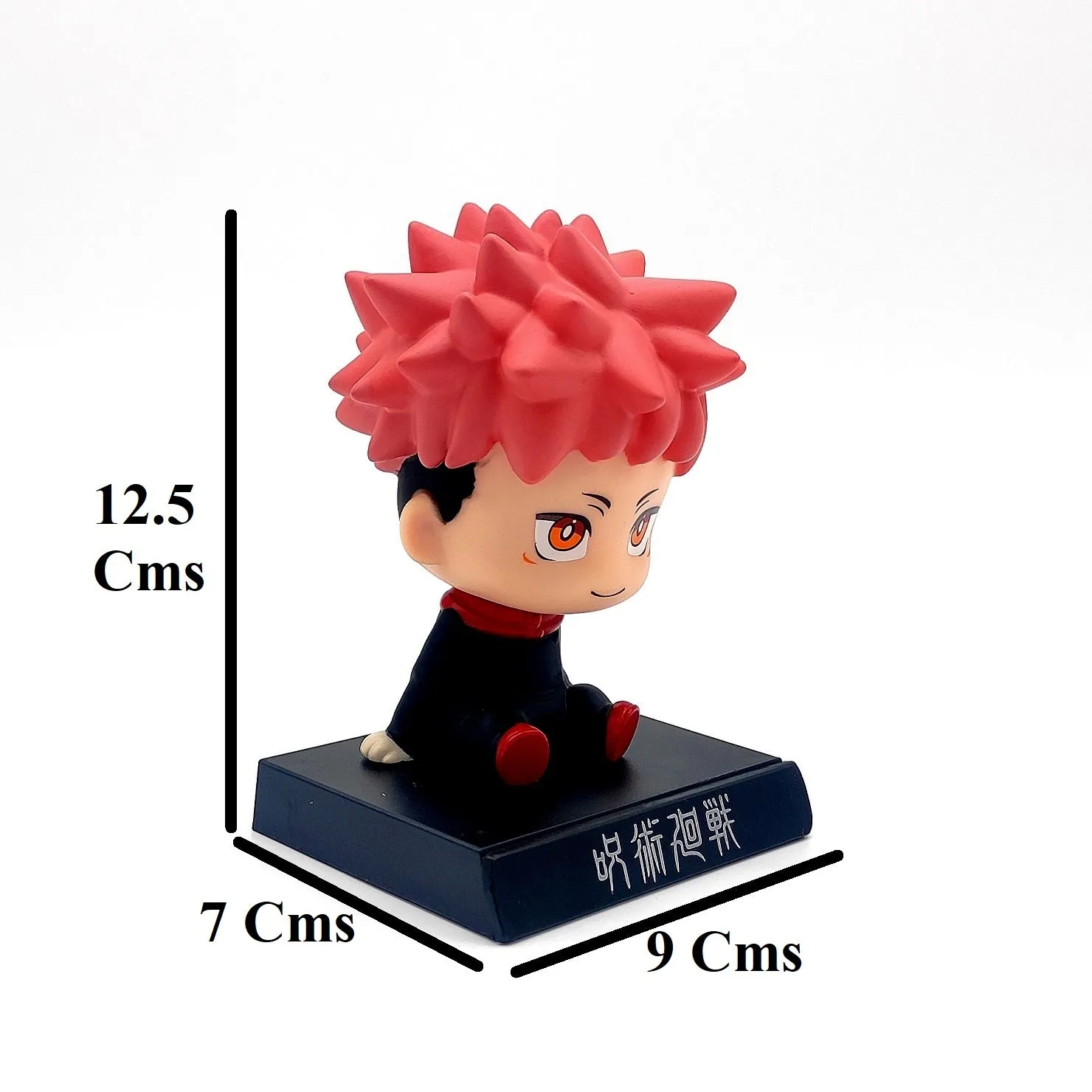 Jujutsu Kaisen Yuji Itadori Bobblehead With Mobile Holder For Cars  |12.5 Cms |