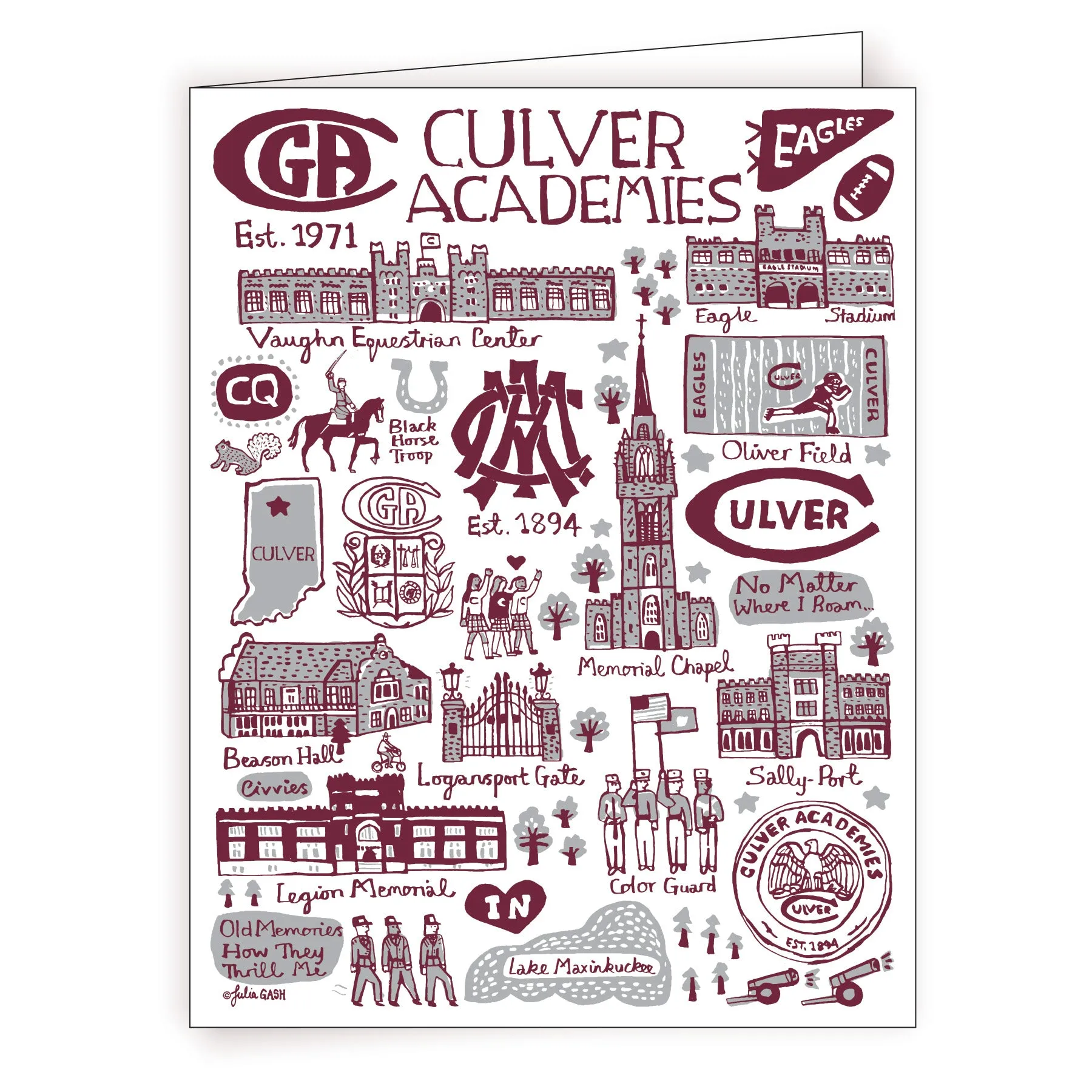 Julia Gash Note Cards - (10 Pack)