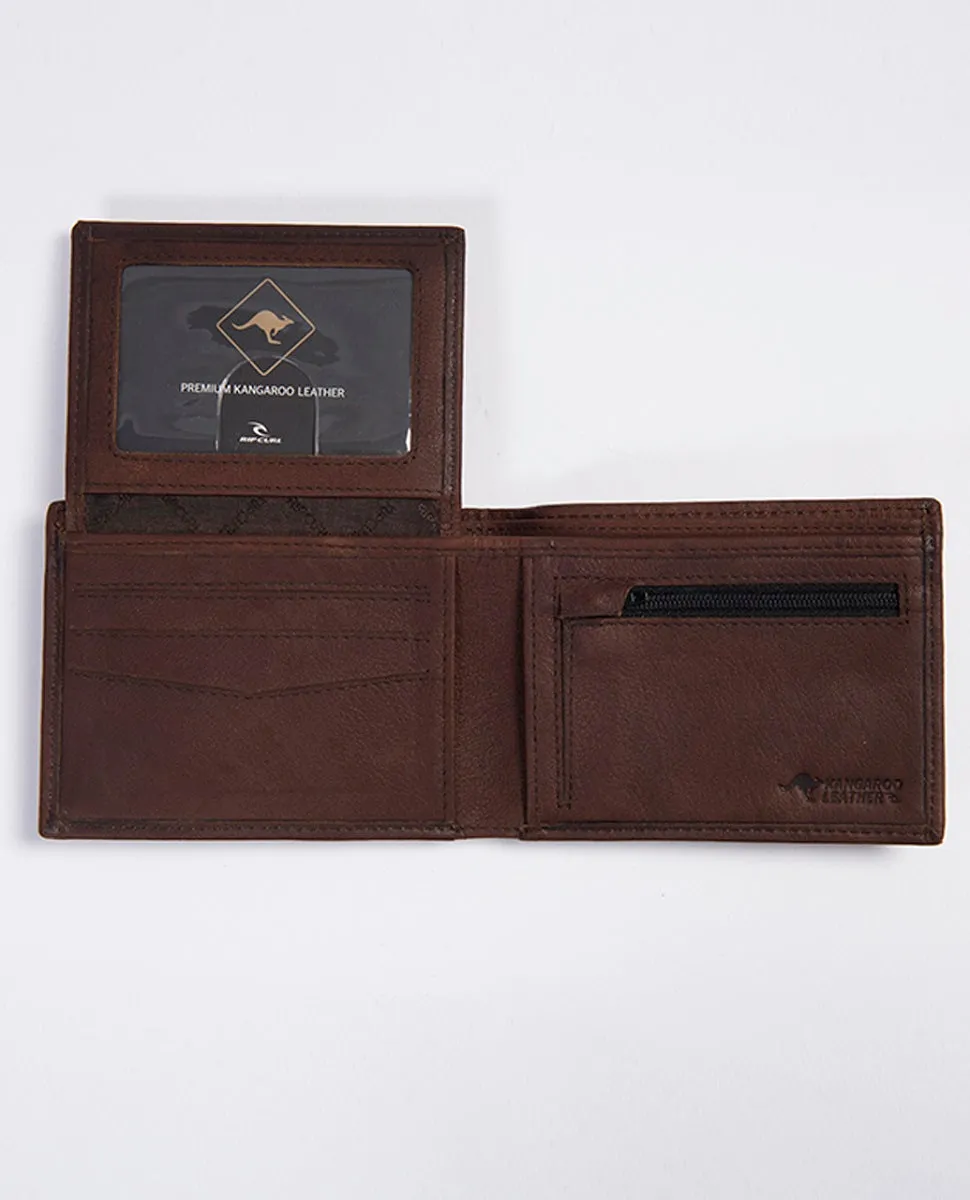 K-Roo RFID All Day Leather Wallet - Brown
