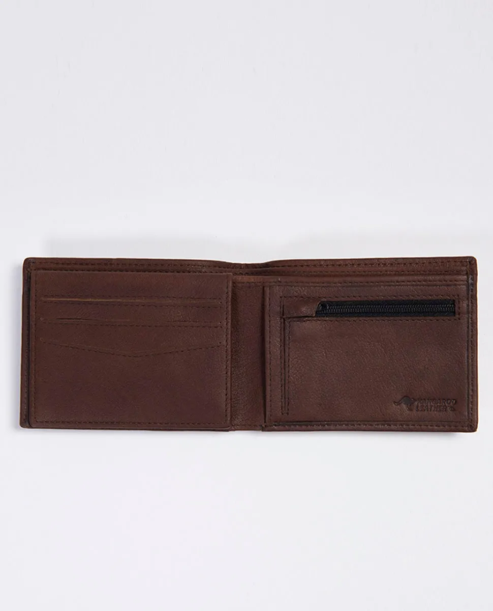 K-Roo RFID All Day Leather Wallet - Brown