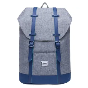 KAUKKO Backpack Women Men Vintage Travel Backpack, EP6-2  ( Grey Blue / 18.3L  )