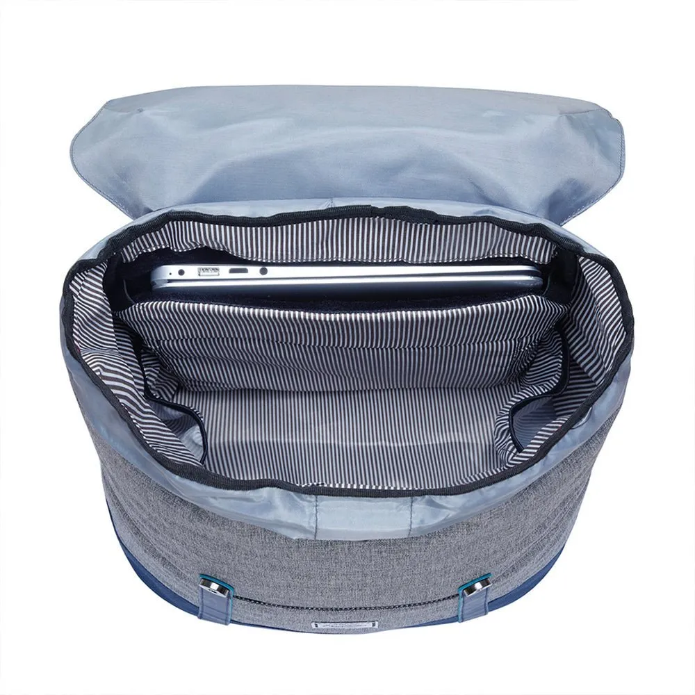 KAUKKO Backpack Women Men Vintage Travel Backpack, EP6-2  ( Grey Blue / 18.3L  )