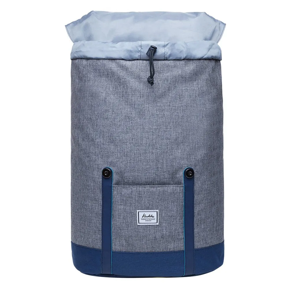 KAUKKO Backpack Women Men Vintage Travel Backpack, EP6-2  ( Grey Blue / 18.3L  )
