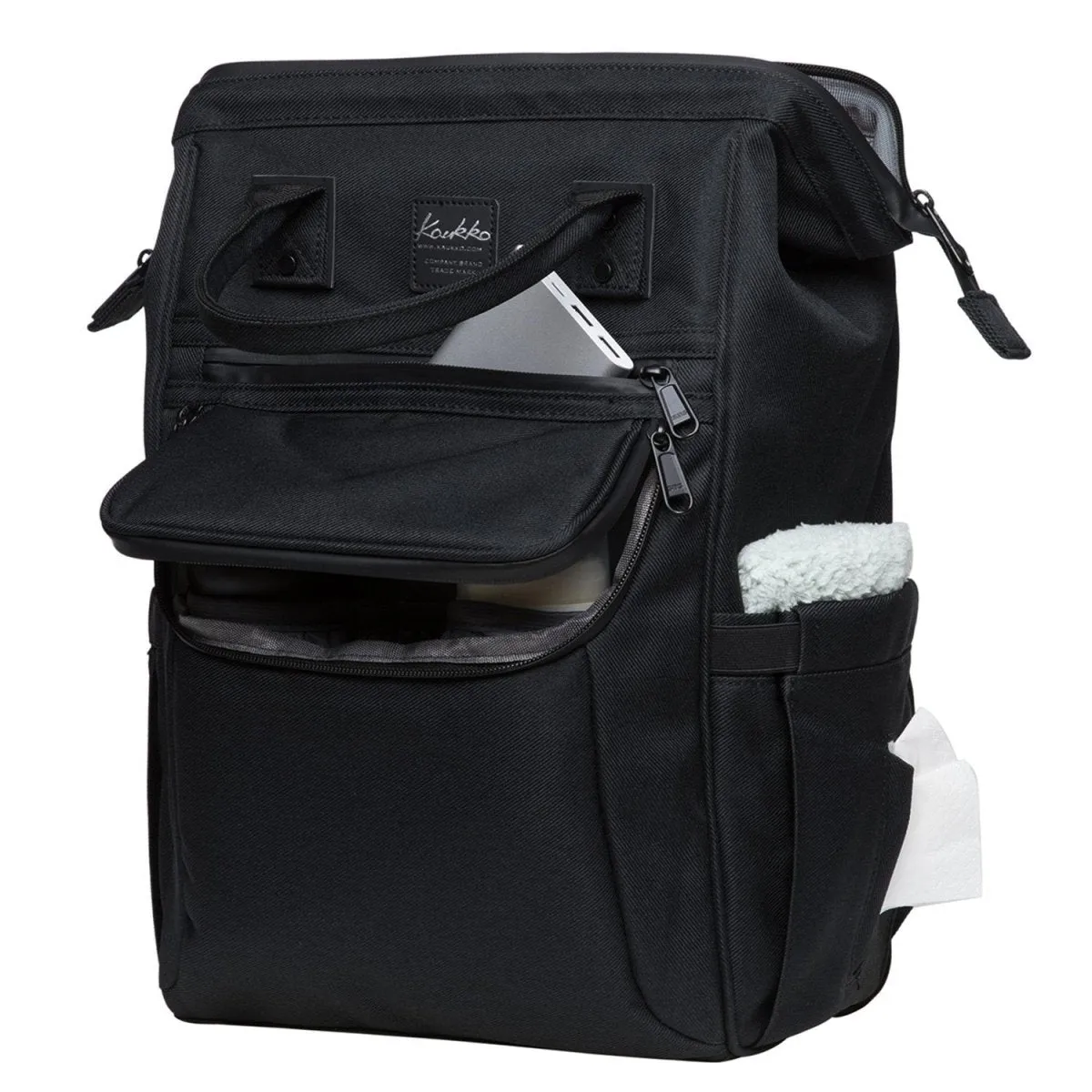 KAUKKO Diaper Bag Backpack with Pacifier Holder and Stroller straps - for Mom and Dad, waterproof, one size  ( 10.63 * 5.90 * 14.96 in )