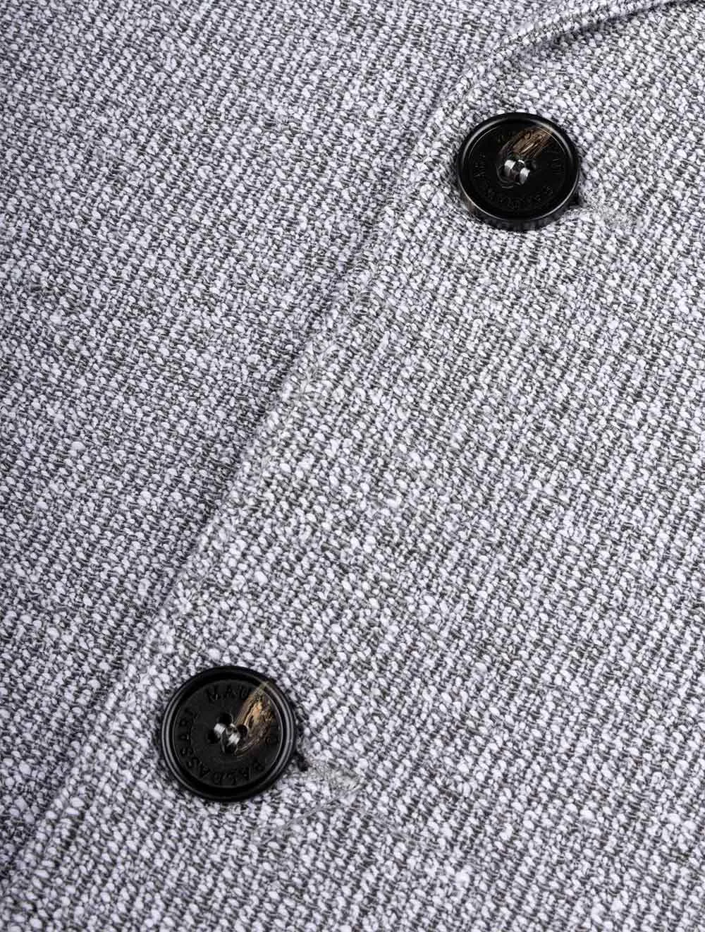 Knit Swacket With Rib Details Stone