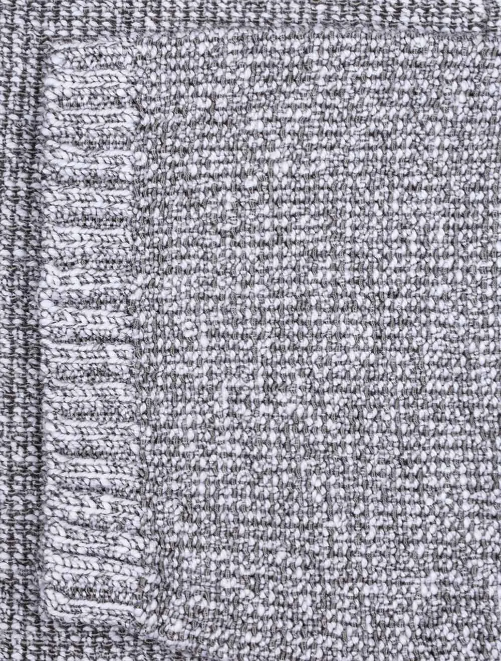 Knit Swacket With Rib Details Stone